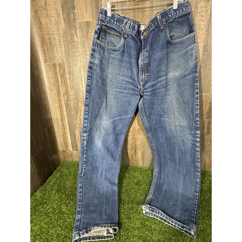 Vintage MVM Rodeo Men's Jeans 40x34 Blue Denim Straight Leg Western Workwear USA